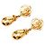 Boucles d'oreilles puces Chanel Coco Mark plaqué or Doré - vue 2