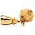 Boucles d'oreilles puces Chanel Coco Mark plaqué or Doré - vue 3