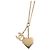 Collana con pendente Chanel Coco Mark Heart Multicolore D'oro - vista 2