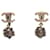 Orecchini a clip Chanel con strass Nero Argento  - vista 1