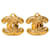 Orecchini a clip Chanel Matelassé Coco Mark D'oro
