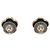 Orecchini Chanel Camellia Coco Mark Pearl Nero D'oro - vista 2