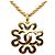 Chanel Coco Mark Clover Motif Chain Pendant Necklace Golden