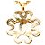 Chanel Coco Mark Clover Motif Chain Pendant Necklace Golden - view 3