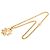 Chanel Coco Mark Clover Motif Chain Pendant Necklace Golden - view 4