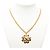 Chanel Coco Mark Clover Motif Chain Pendant Necklace Golden - view 6
