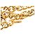Cintura con catena e placca logo dorata Chanel D'oro - vista 3