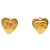 Orecchini a clip Chanel Coco Mark con motivo a cuore D'oro