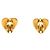 Orecchini a clip Chanel Coco Mark con motivo a cuore D'oro - vista 2