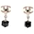 Orecchini a clip Chanel Coco Mark Nero Argento  - vista 2