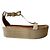 Sandali platform in pelle MM6 Maison Margiela Bianco sporco