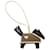 Hermès Hermes Robeau Coeur PM Handbag Charm Black Taupe  - view 3