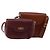 Borsa a Spalla BALLY Pelle 2 Set Marrone Bordeaux Auth 176708 Bordò