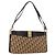 Borsa a Spalla Christian Dior Trotter Canvas Marrone Oro Auth 178153 D'oro