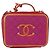 Borsa a tracolla vanity CHANEL CC Filigree Chain in cotone Rosa Oro CC Auth 177990 D'oro - vista 13