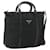 Borsa PRADA in Nylon 2way Nera Argento Auth 178940 Nero