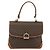 Céline Borsa CELINE Macadam Canvas PVC Pelle Marrone Oro Auth 179062 D'oro - vista 13