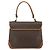 Céline Borsa CELINE Macadam Canvas PVC Pelle Marrone Oro Auth 179062 D'oro - vista 2