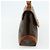 Céline Borsa CELINE Macadam Canvas PVC Pelle Marrone Oro Auth 179062 D'oro - vista 3