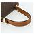 Céline Borsa CELINE Macadam Canvas PVC Pelle Marrone Oro Auth 179062 D'oro - vista 7