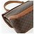 Céline Borsa CELINE Macadam Canvas PVC Pelle Marrone Oro Auth 179062 D'oro - vista 9