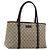Borsa Tote GUCCI GG Supreme PVC Beige Argento 114595 Auth kk671