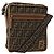 Borsa a Spalla FENDI Zucca Canvas Marrone Nero Autentica bs35004