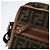 Borsa a Spalla FENDI Zucca Canvas Marrone Nero Autentica bs35004 - vista 18