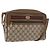 Borsa GUCCI GG Supreme Web Sherry Line PVC Beige Oro 119 02 088 Auth BA12405 D'oro