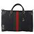 Bolsa Boston GUCCI GG Canvas Web Sherry Line Preta Ouro Auth 175830A Preto Dourado - vista 13