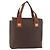 Céline Borsa CELINE Macadam Canvas PVC Pelle Marrone Oro Auth 178960 D'oro