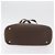 Céline Borsa CELINE Macadam Canvas PVC Pelle Marrone Oro Auth 178960 D'oro - vista 5