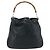 Borsa a Spalla GUCCI Bamboo in Pelle Nera e Oro 001 1577 2615 Auth bs34923 Nero D'oro - vista 2