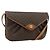 Céline Borsa a Spalla CELINE Macadam Canvas PVC Pelle Marrone Oro Auth 178221A D'oro