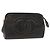 Pochette CHANEL in pelle di agnello nera e oro CC Auth bs35075 Nero D'oro