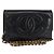 CHANEL COCO Mark Chain Shoulder Bag Pelle Vernice Nera Oro CC Auth 177451A Nero D'oro