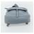PRADA Rucksack Leder Hellblau Silber Auth BA12406A - Ansicht 5