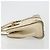 Borsa a Mano GUCCI GG Canvas Pelle Beige Oro 120895 Auth 177265 D'oro - vista 4