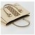 Borsa a Mano GUCCI GG Canvas Pelle Beige Oro 120895 Auth 177265 D'oro - vista 6