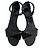 Hermès Sandali con cinturini incrociati in pelle e velluto 40 Nero - vista 2