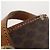 Céline Borsa a Spalla CELINE Macadam Canvas PVC Pelle 2 Set Marrone Auth am11453 - vista 10