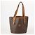 Céline Borsa a Spalla CELINE Macadam Canvas PVC Pelle 2 Set Marrone Auth am11453 - vista 2