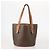 Céline Borsa a Spalla CELINE Macadam Canvas PVC Pelle 2 Set Marrone Auth am11453 - vista 3
