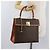 Céline Borsa CELINE Macadam Canvas PVC Pelle Marrone Oro Auth 178653A D'oro - vista 23