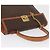 Céline Borsa CELINE Macadam Canvas PVC Pelle Marrone Oro Auth 178653A D'oro - vista 6