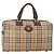 Borsa Boston Burberrys Nova Check in tela beige e oro Auth 175137 D'oro