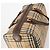 Borsa Boston Burberrys Nova Check in tela beige e oro Auth 175137 D'oro - vista 6