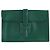 Clutch Hermès Jige in pelle verde