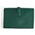 Clutch Hermès Jige in pelle verde - vista 3