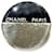 Spilla Chanel nera con logo Nero